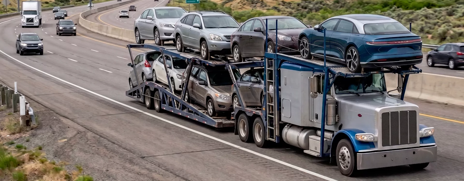 Vehicle carrier transporting cars from Virginia to Texas